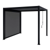 Zestaw Pergola ogrodowa tarasowa aluminiowa NORDVIC Skyline 3 x 3 m Antracyt + Roleta 3 m